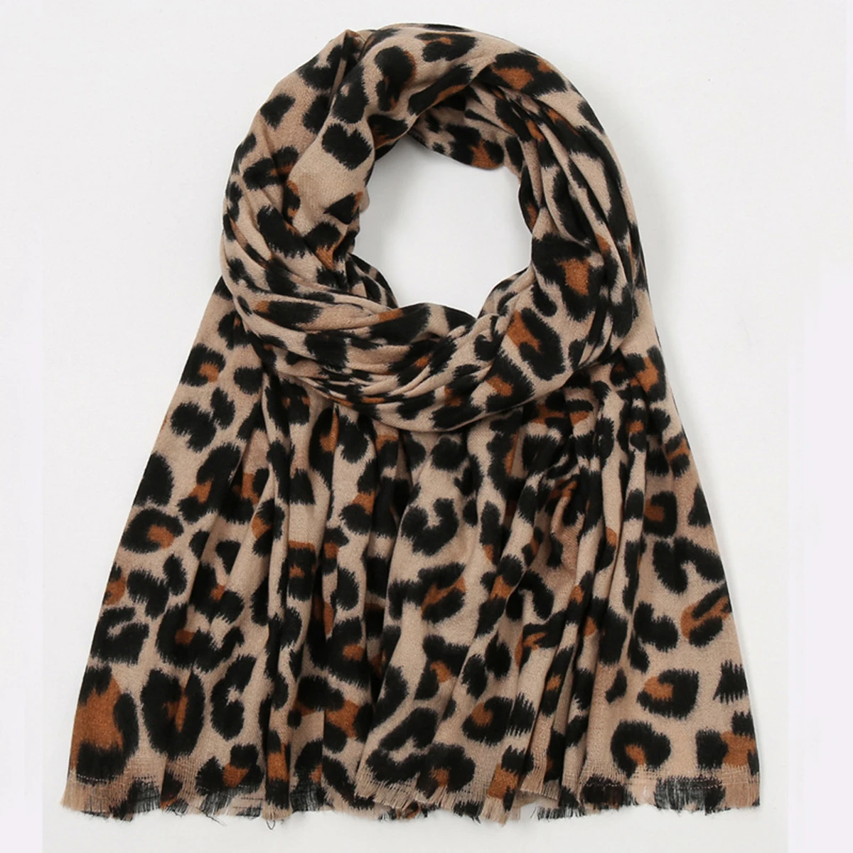 Leopard Imitation Cashmere Scarf Neckerchief For Women Fashion Shawl Wraps Winter Outdoor Keep Warm Lady Scarf Stoles 210*80cm