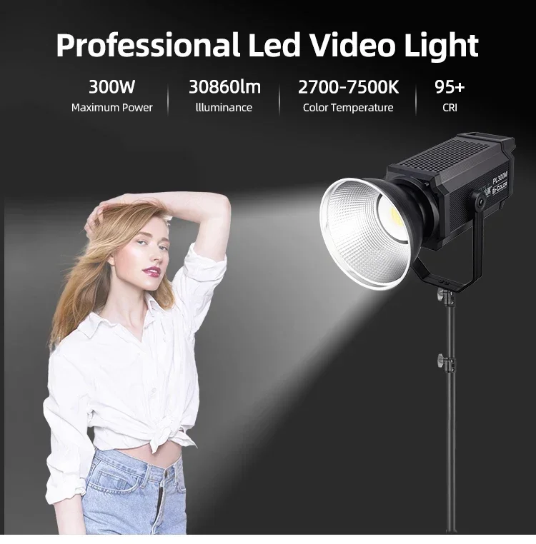 YYHC-300W Photography Video Light 2700-7500K Remote Control 8 Lighting Scene Studio Lighting for Video Recording