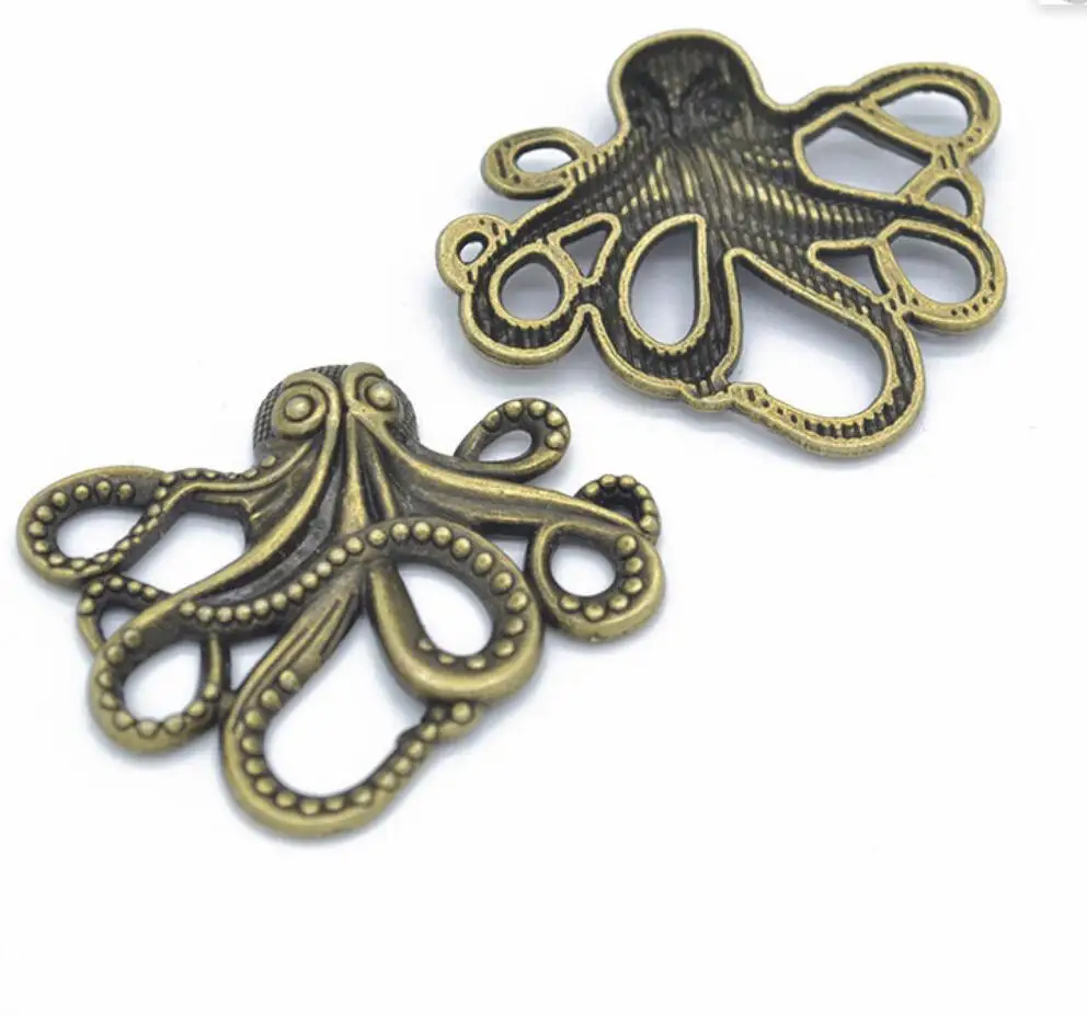 

15pcs 42x35mm Pendant Octopus Octopus Charm Pendants For Jewelry Making Antique Silver Color Octopus Pendants F0176