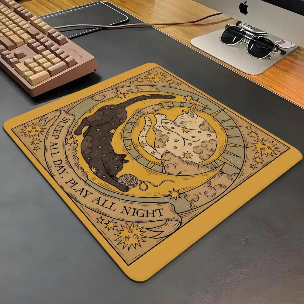 Creative Black cats Mouse Pad 40X45 Large Square Computer Office Game Table Mats Rubber Anti-slip Mousepads Small Decor Desk Pad