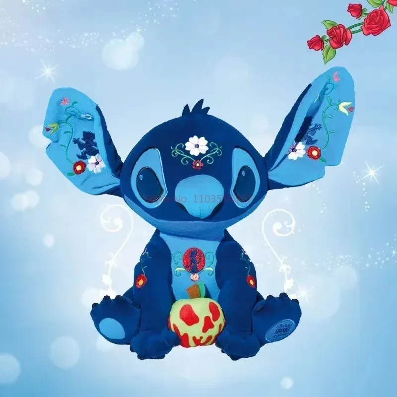 

2024 Cartoon Lilo & Stitch Limited Edition Stitch Rose Doll Plush Toy Kawaii Comfort Doll Birthday Gift For Girls Genuine Disne