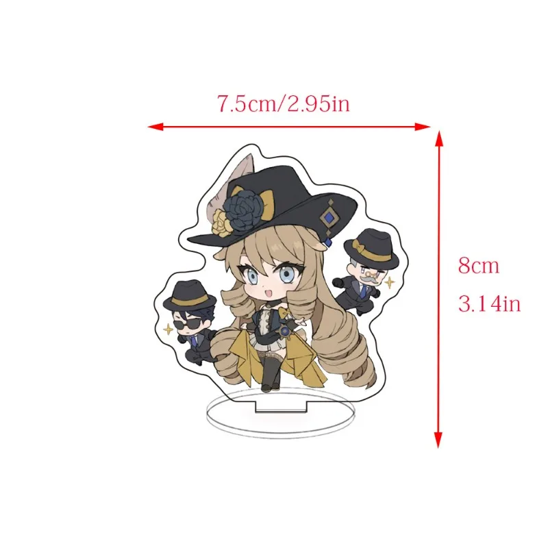 Genshin Impact Furina Neuvillette Kawaii мультяшный узор акриловый стоячий знак игровой товар небольшой подарок