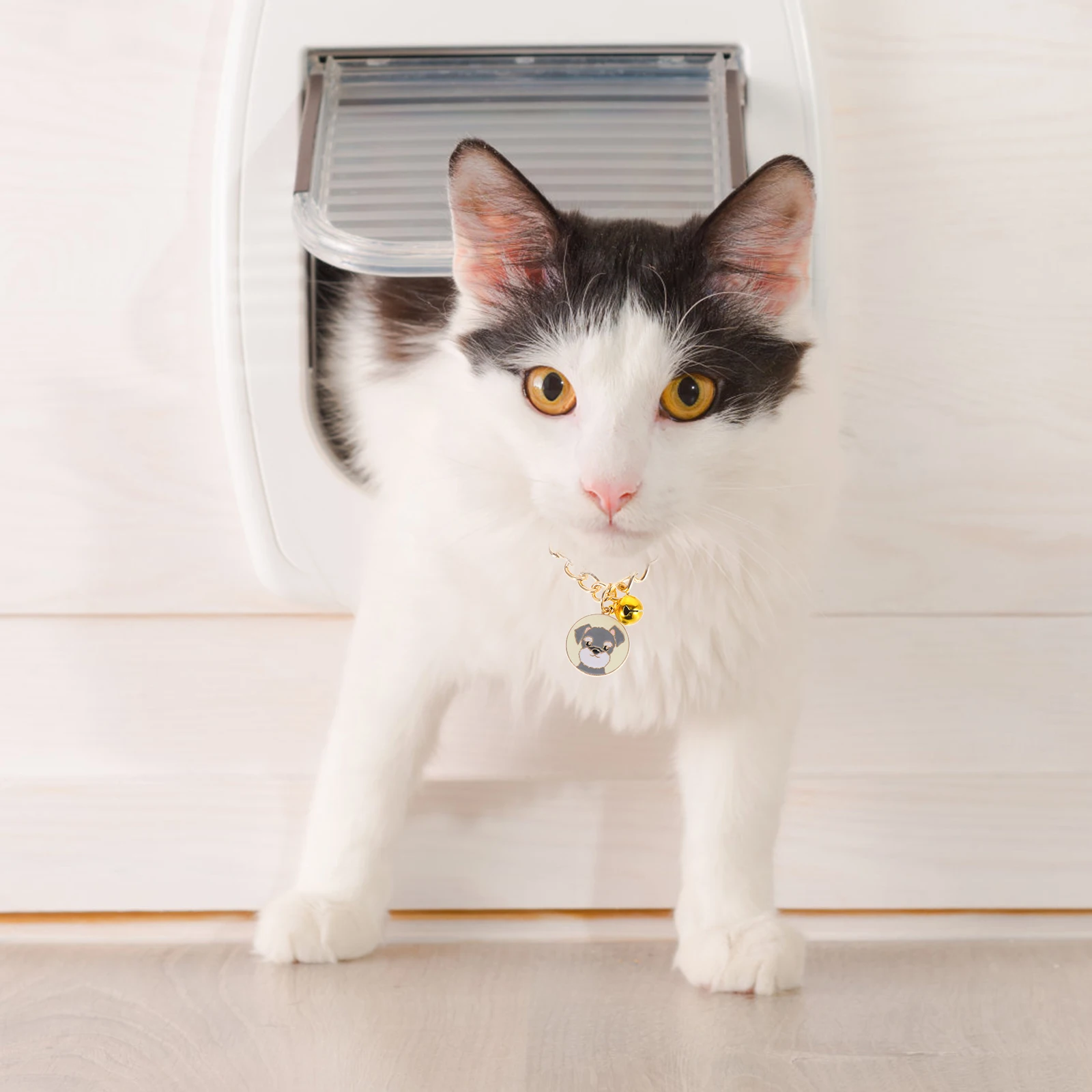 

Resin Iron Pet Collar for Small Cat Dog Adorable Kitten Collar Party Festival Decoration Necklace Chain Lightweight Bright