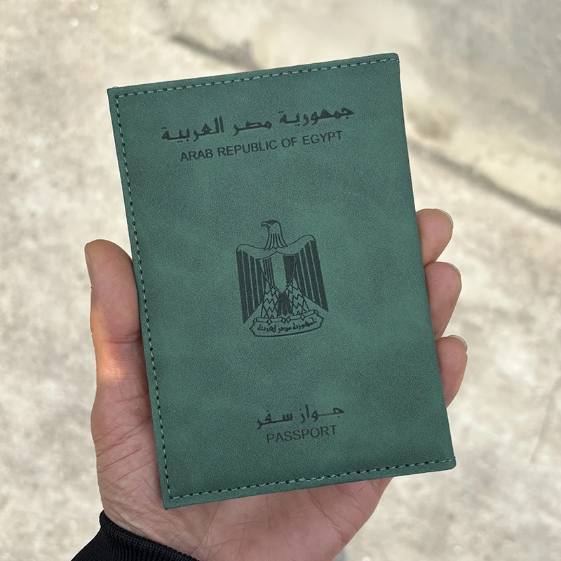 

ARAB REPUBLIC OF EGYPT Paspoort Cover Green Travel Wallet Women Pu Leather Case for Passports Passport Holder Protection