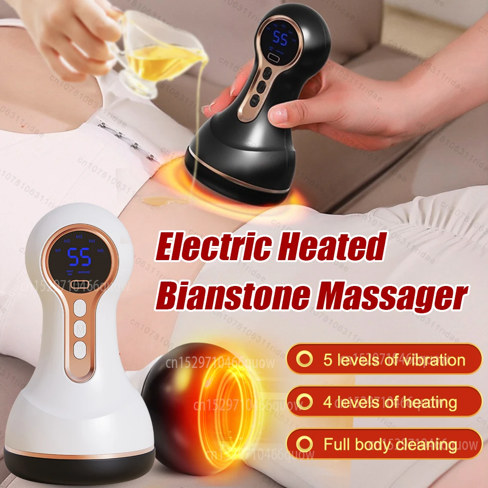 

Hot Stone Electric Gua Sha Massager Back Abdominal Massage Relax Vibration Body Warm Moxibustion Therapy Spa Physiotherapy Tool