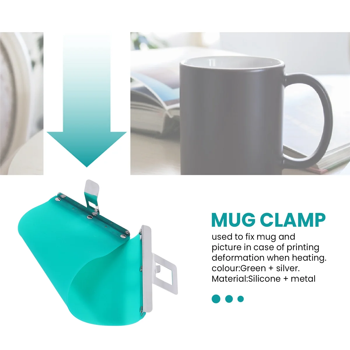 6Pcs/Lot 11Oz Mugs Special Clamp Mug Silicone Fixture for 3D Sublimation Vacuum Machine Heat Transfer Mould Mold