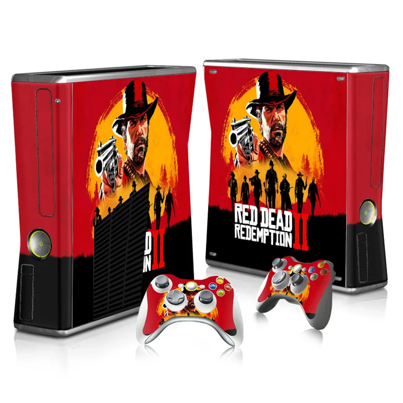 Red dead redempti Whole Body Protective Vinyl Skin Decal Cover for Xbox 360 Slim Console controller Skins Wrap Sticker