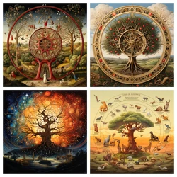 Tree of Life Tarot Wallpaper Talisman Divination Tablecloth Astrology Oracle Board Game Cushion Placement Altar Tablecloth