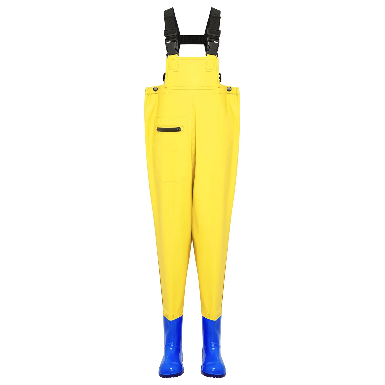 Girls Boys Chest Wader Adjustable Straps Water Resistant Chest Wader with Boots for Fishing Beach Party Brook Outdoor Sports
