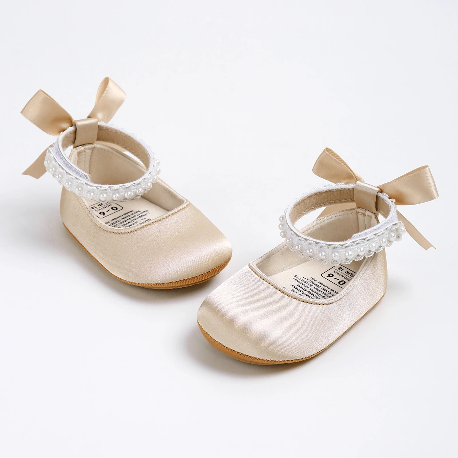 الرضع طفل الفتيات ماري جين الشقق لطيف لؤلؤة الزفاف الأميرة أحذية عدم الانزلاق الوليد سرير أحذية حذاء كاجوال #2