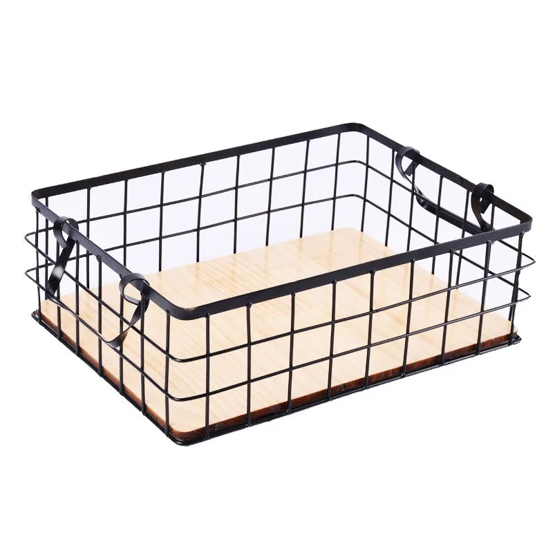 Multi-Size Simple Wrought Iron Storage Basket Books Cosmetics Clothing Fruit Storage Basket Home Storage Basket mx9201501