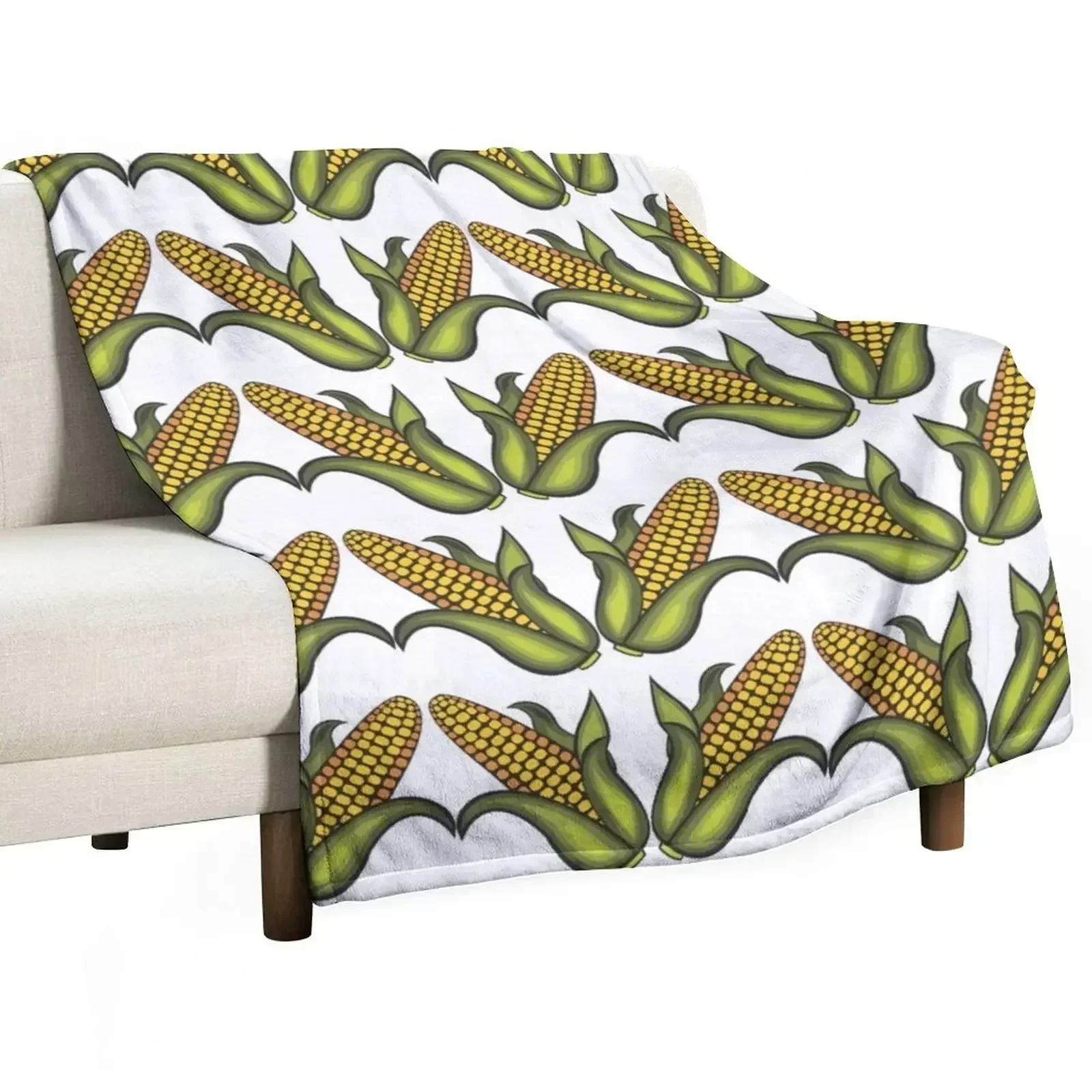 New corn on the cob Throw Blanket Decoratives Decorative Beds Blankets