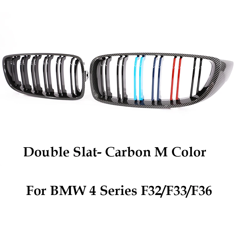 Voorbumper Nier Glanzend Zwart Carbon Chrome Grill M Kleur Grille Grill Voor BMW 4-serie Gran F32 F33 F36 F80 F82 2013-2020