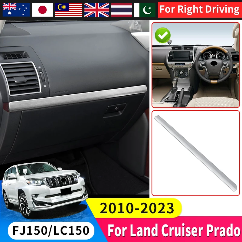 

For 2010-2023 Right Rudder Car Toyota Land Cruiser Prado 150 Center Console Decorative Strip Lc150 J150 Interior Accessories