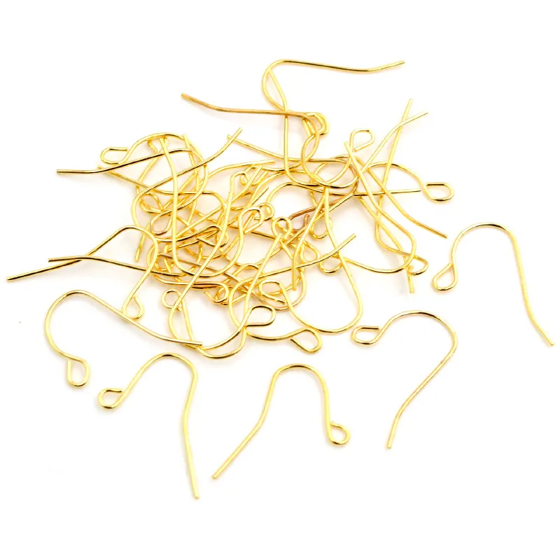 100 sztuk/partia 21x12mm srebrny kolor brązowy kolczyki haki ustalenia zaczep na ucho kolczyki zatrzaski do tworzenia biżuterii DIY earwire dostaw — zdjęcie 5