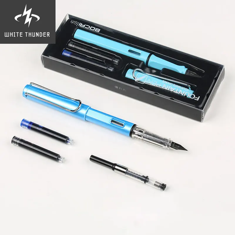 Primary Student Fountain Pen Set with Replaceable Ink Sac Kids Learning Writing Pen School Stationery Office Supplies