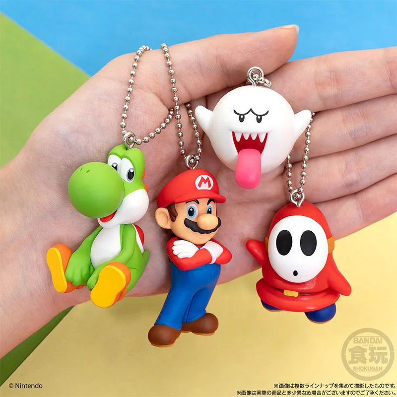 Bandai Original Shokugan Super Mario Luigi Yoshi Toad Anime Figure