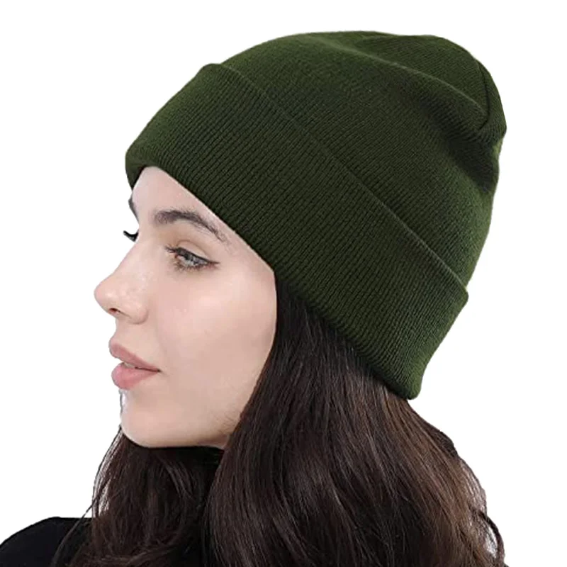 Solide Mützen Hut frauen Gestrickte Hüte Für Männer Kappe Herbst Ski Maske Weibliche Motorhaube Schädel Skullies Stricken Frauen Winter beanie Hut Kappe – Detail 1