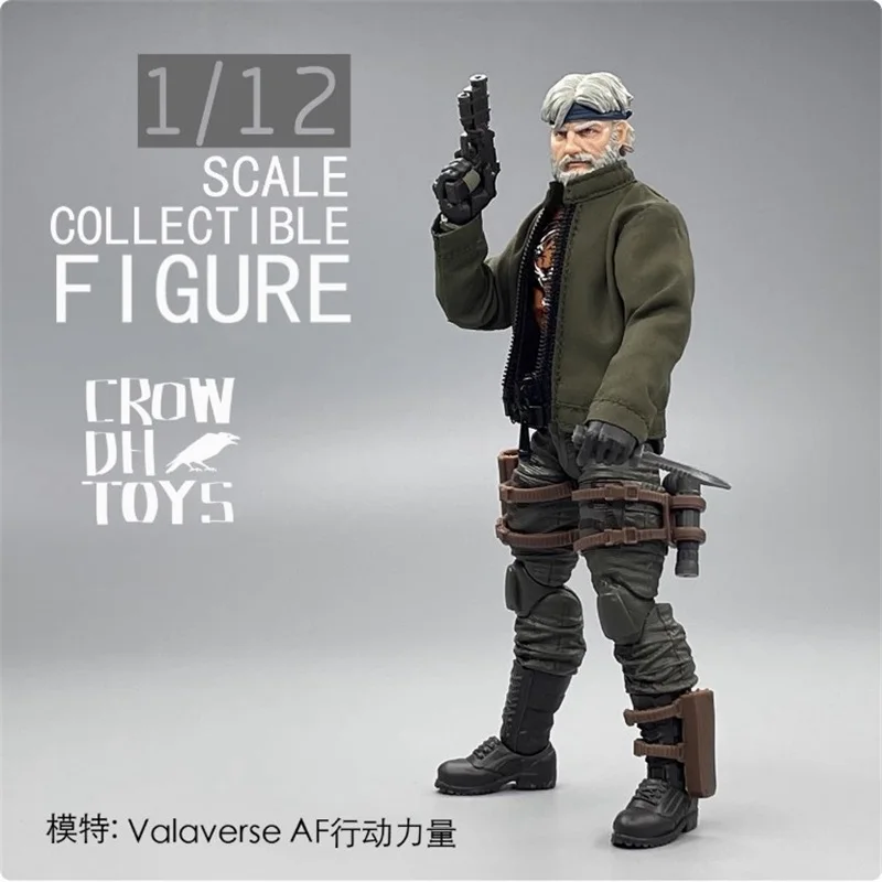 CROWDHTOYS 1/12 Scale Male Soldier Trendy Jacket Coat Doll Clothing Model Accessories Fit 6'' Action Figure Body In Stock