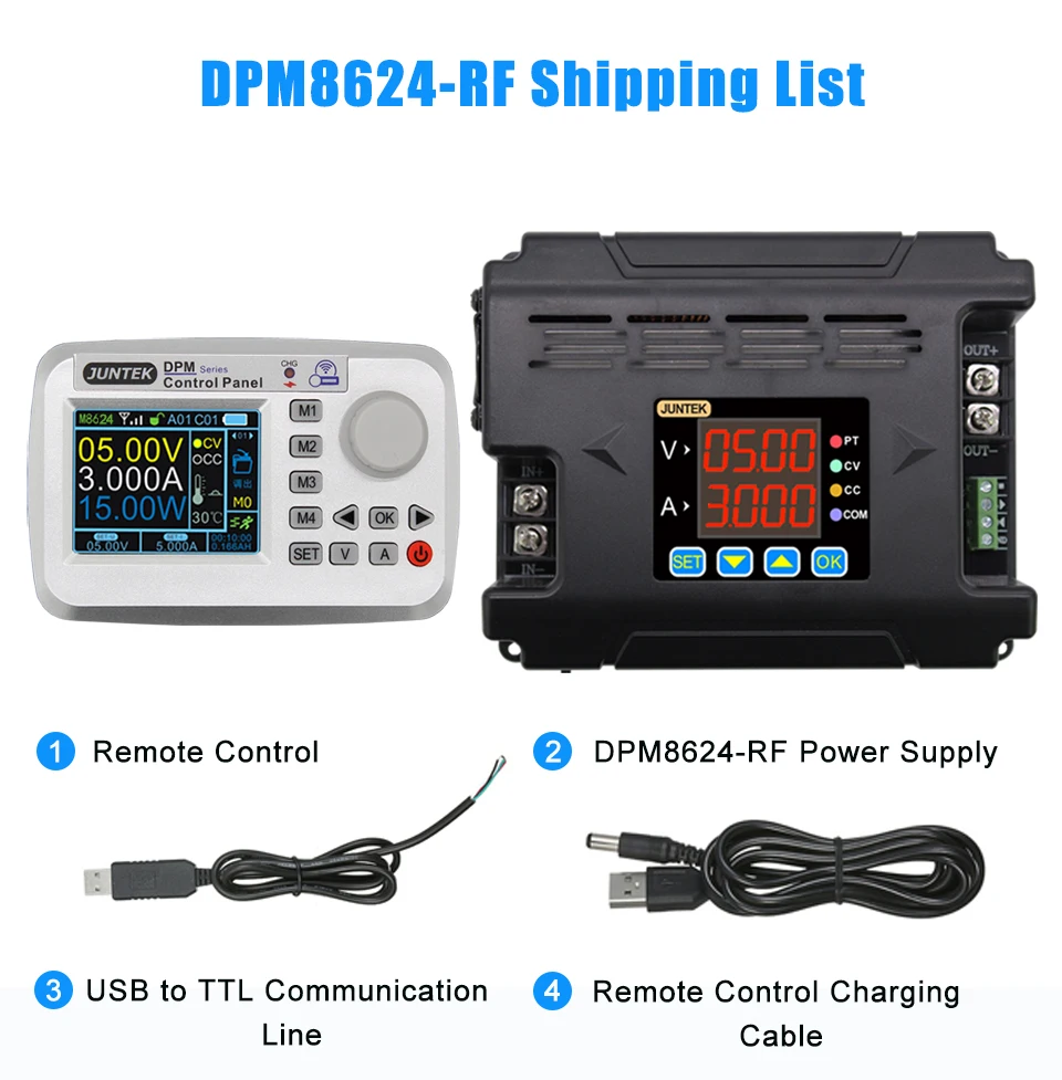 DPM8624 60V24A Programmable DC DC Digital Adjustable Step Down Voltage Power Supply Buck Converter 485 Communication