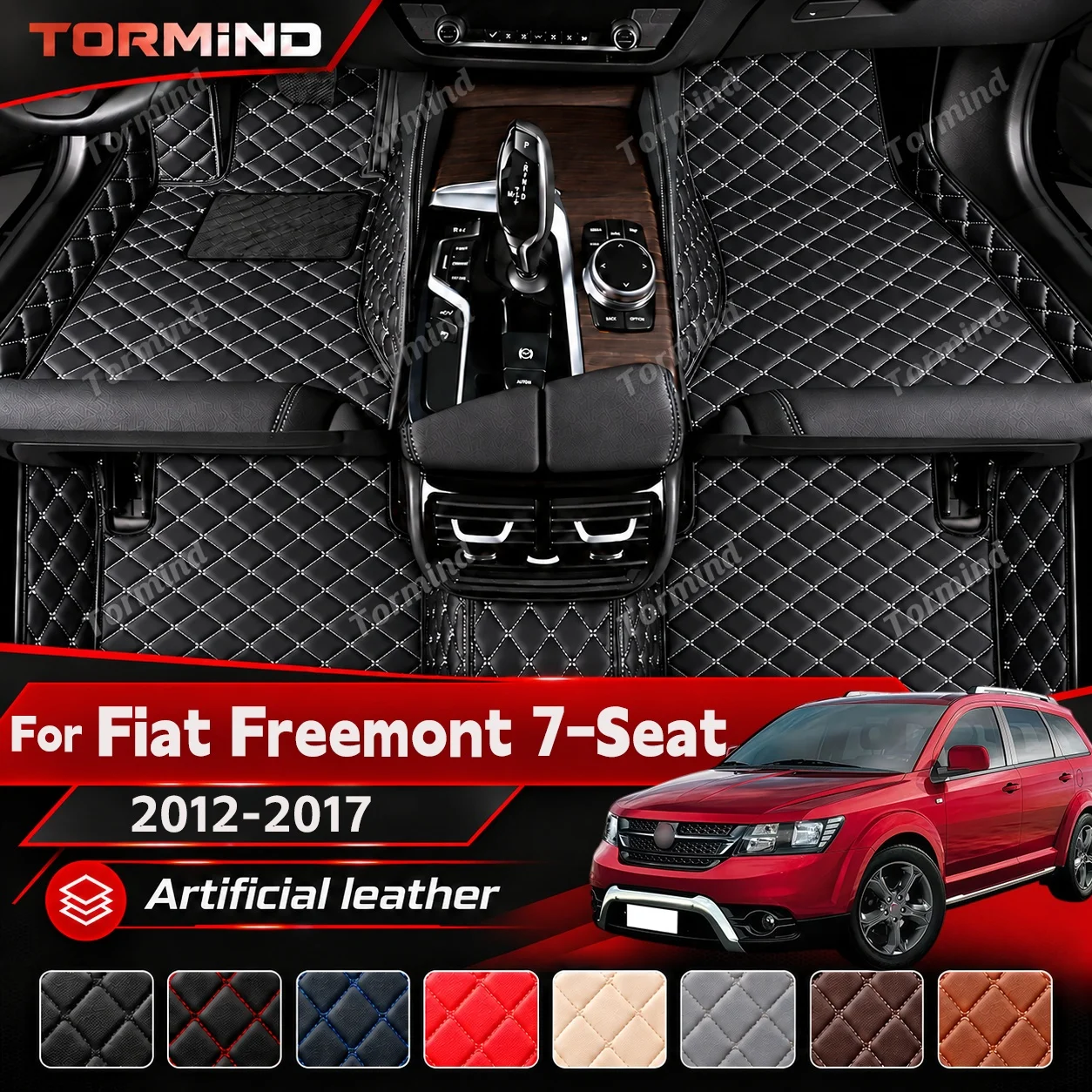 For Fiat Freemont 7 Seats 2012-2017 16 15 14 Car Floor Mats All Weather Carpet Cover Floor Liners Interior Protector Accessories