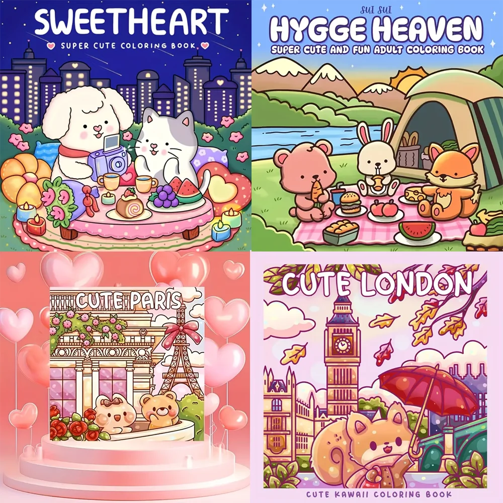 

Симпатичная книжка-раскраска для взрослых на тему Лондона — Relax Art Relax, идеальный подарок на День святого Валентина, юбилей, день рождения, вечеринку, подарок