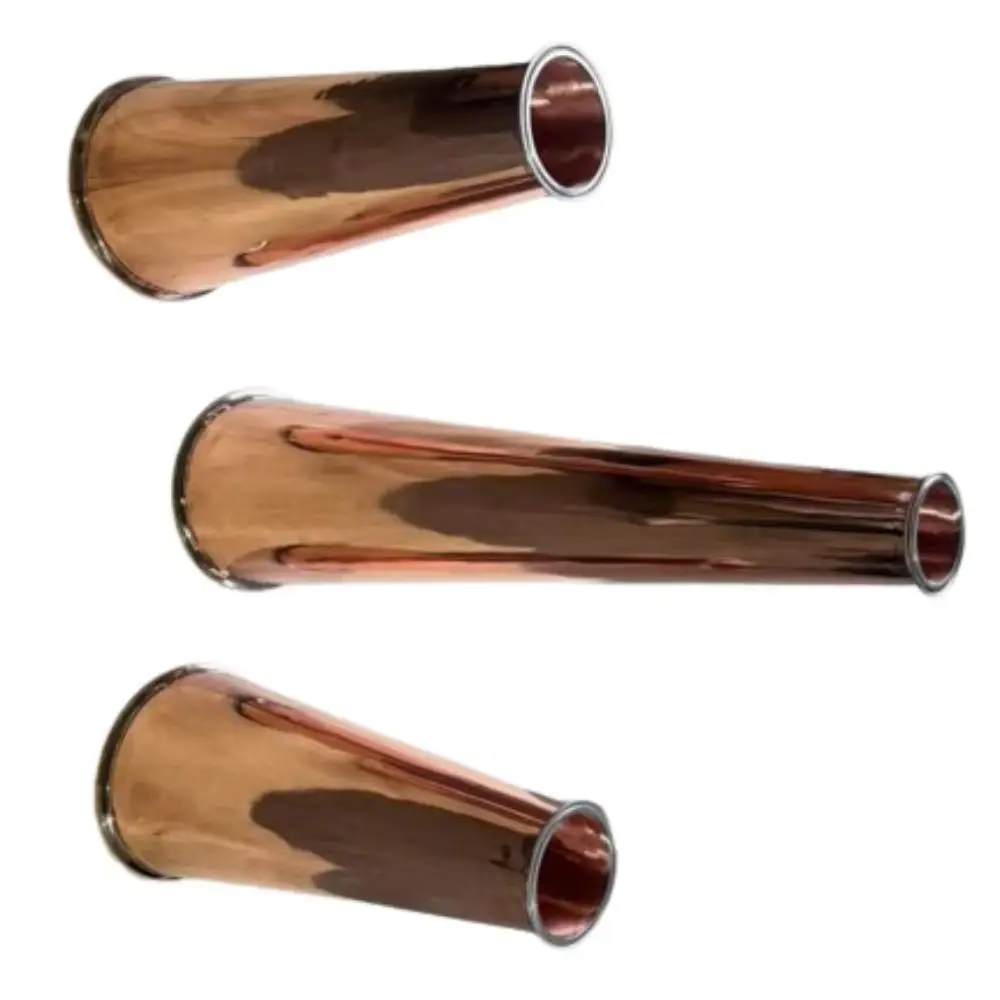 

4 "OD (119 мм) X2" OD (64 мм) длинный медный редуктор с тройным зажимом для домашней дистилляции, высота-500 мм, толщина стенки 2 мм