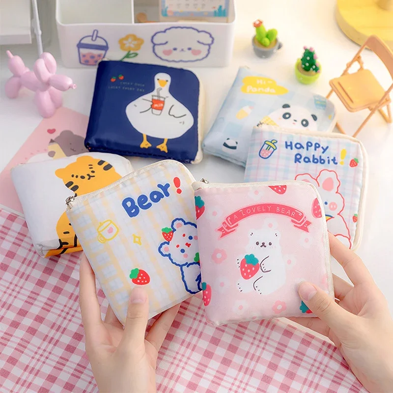 Women Tampon Storage Bag Sanitary Pad Pouch Napkin Cosmetic Bags Organizer Ladies Makeup Bag Girls Tampon Holder Organizer