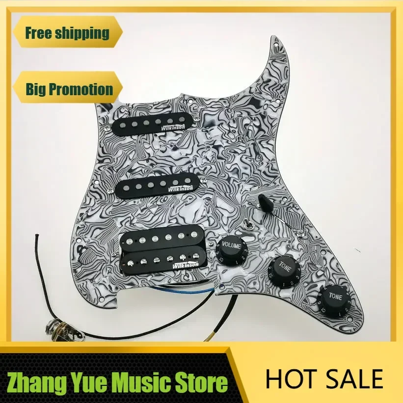 Q-X Music Store-Electric Guitar Pickups  Guitar Pickups Wilkinson Alnico5 SSH Style 7-Way type fully loaded pickguard