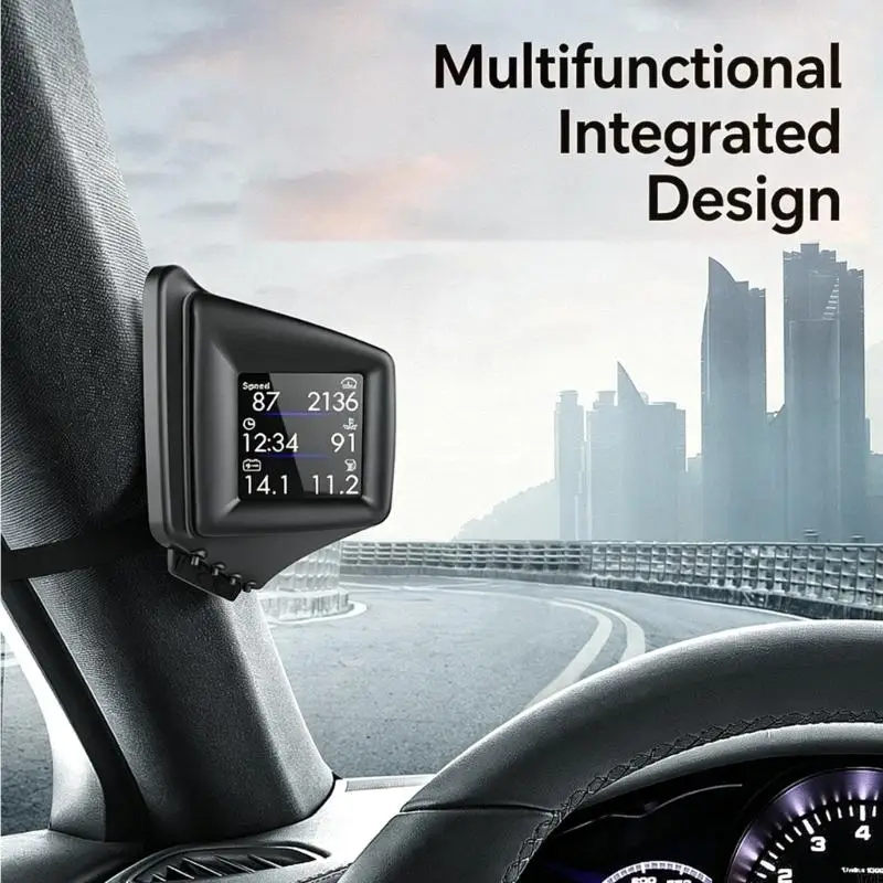M76E Digitaler Auto-Display-Monitor mit OBD2-Bildschirm, Schnellbefestigung, ABS für tägliche Fahren – Detail 3