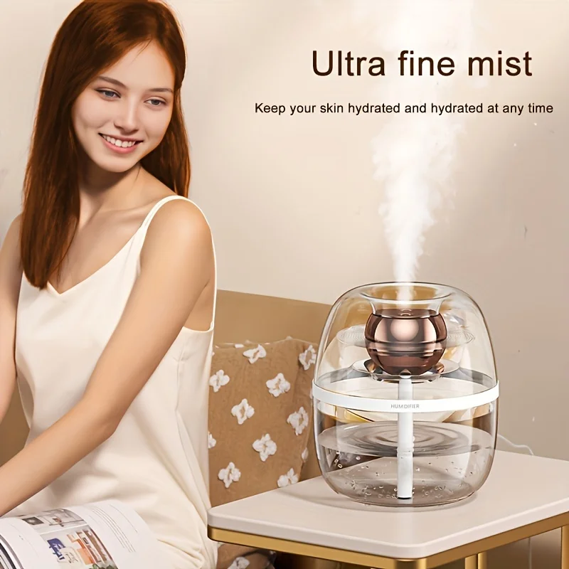 1pc, Dual-spray 101.44oz Humidifier USB Humidifier Large Capacity Water Tank, Suitable For , Office, Bedroom, With Silent Operat