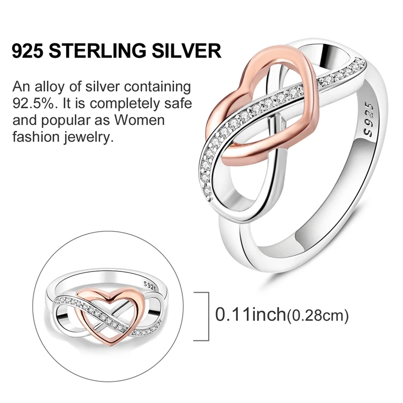 Women's 925 Sterling Silver Love Heart Sun Moon Star Iris Adjustable Ring