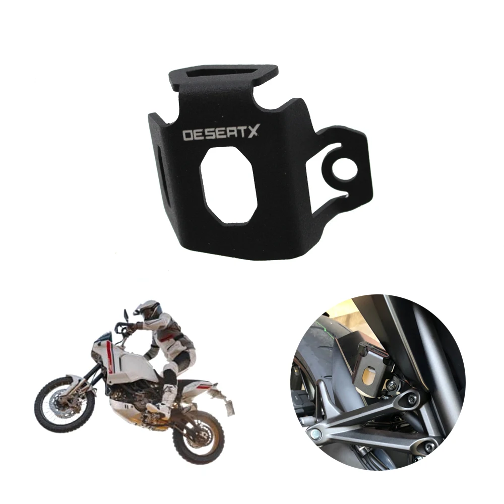 

Motorcycle Accessories Rear Brake Pump Fluid Reservoir Guard Protector Oil Cup Cover For Ducati Desert X DesertX 2022