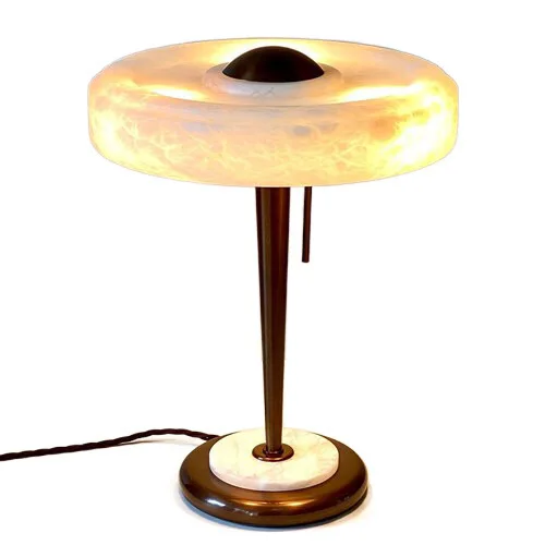 

Retro postmodern Spanish marble table lamp, decorative new Chinese study lamp