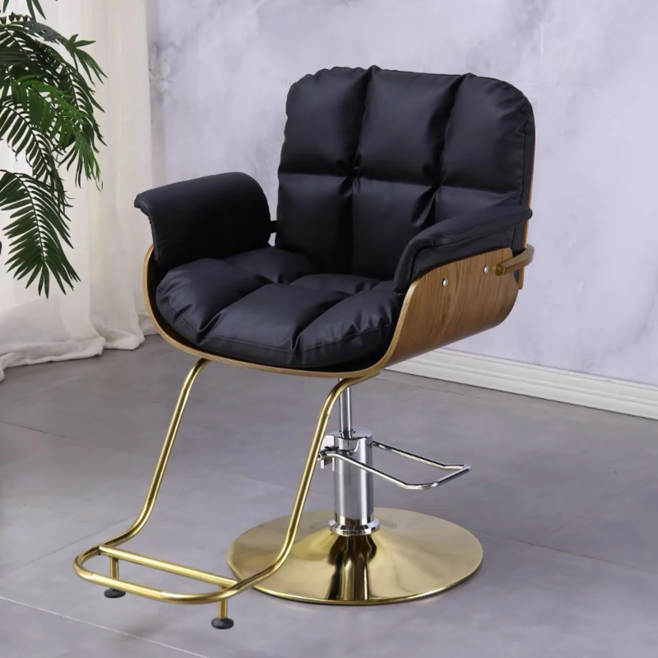 Hot Selling Hair Salon Furniture Reclining Barber Chair Adjustable Golden Massage Modern Barber Chair Beauty Salon Factory