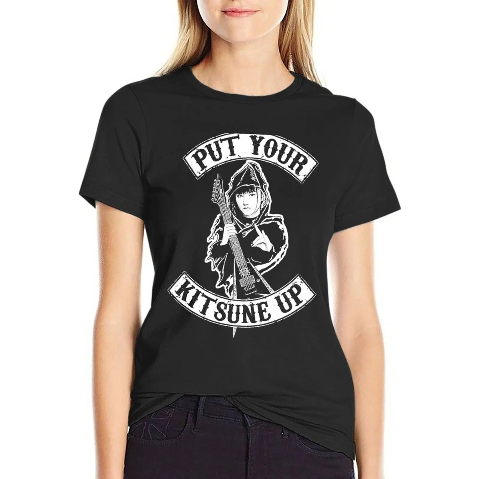 Graphic Put Your Kitsune Up Men Women T-Shirt summer top quick-drying Women t shirt