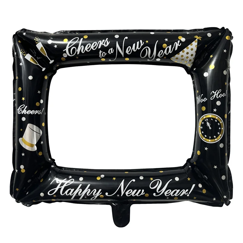 1 قطعة سنة جديدة سعيدة كابينة تصوير الإطار الدعائم احباط بالون ل 2026 السنة الجديدة حفلة التصوير الدعائم عيد الميلاد لوازم الحفلات المنزلية