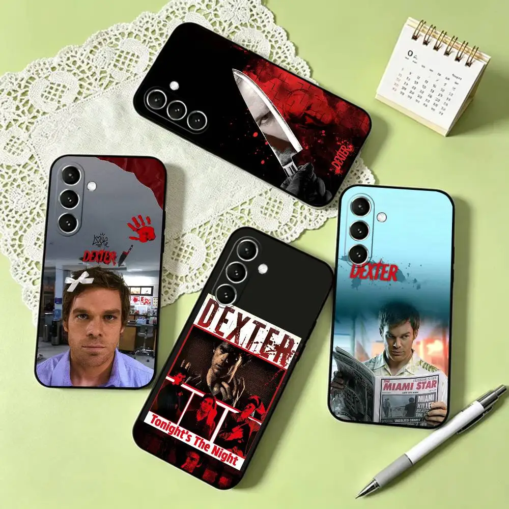 D-Dexter Morgan Phone Case Black Silicone Soft For Samsung Galaxy A73,A72,A71,A70,A53,A52,A51