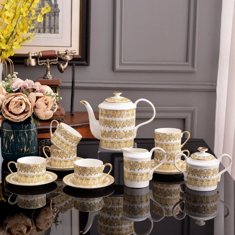 高級ヨーロッパコーヒーセット　ボーンチャイナ　金彩アフタヌー - Coffee Tea Love のレビューと価格