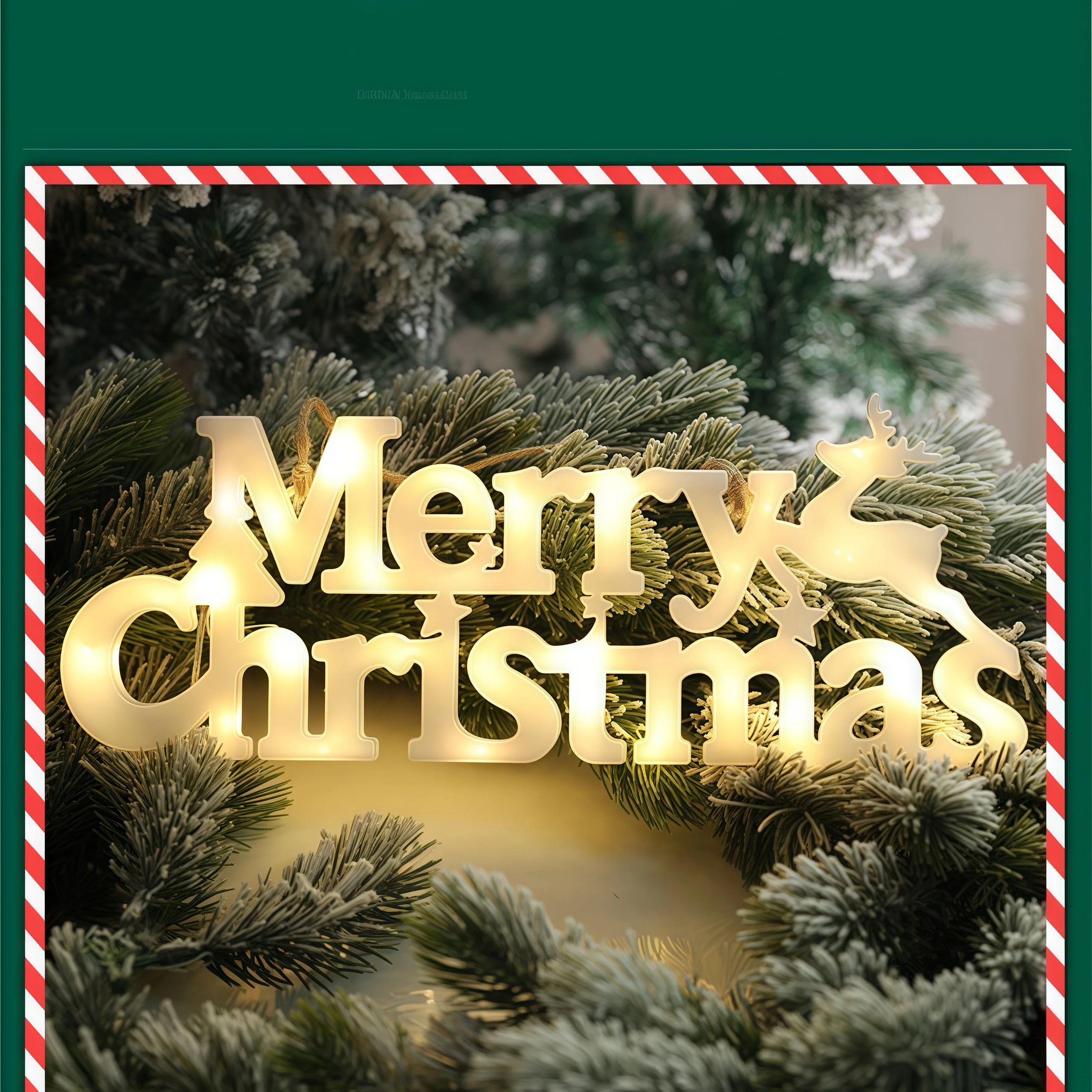 1 قطعة عيد الميلاد الديكور عيد الميلاد عيد ميلاد سعيد LED إلكتروني علامة ضوء سلسلة الجنية جارلاند ، للديكور المنزل عيد الميلاد ديكو #2