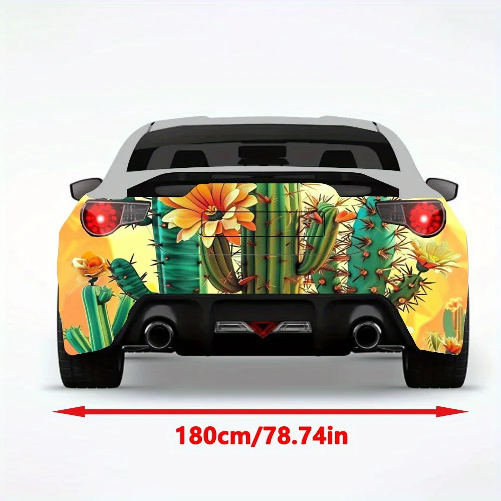 Cactus Car Sticker-Vinyl Decal for Car Rear, Waterproof Self-Adhesive Vinyl Stickers for Vehicle Tail & Bumper, Decoration Prote