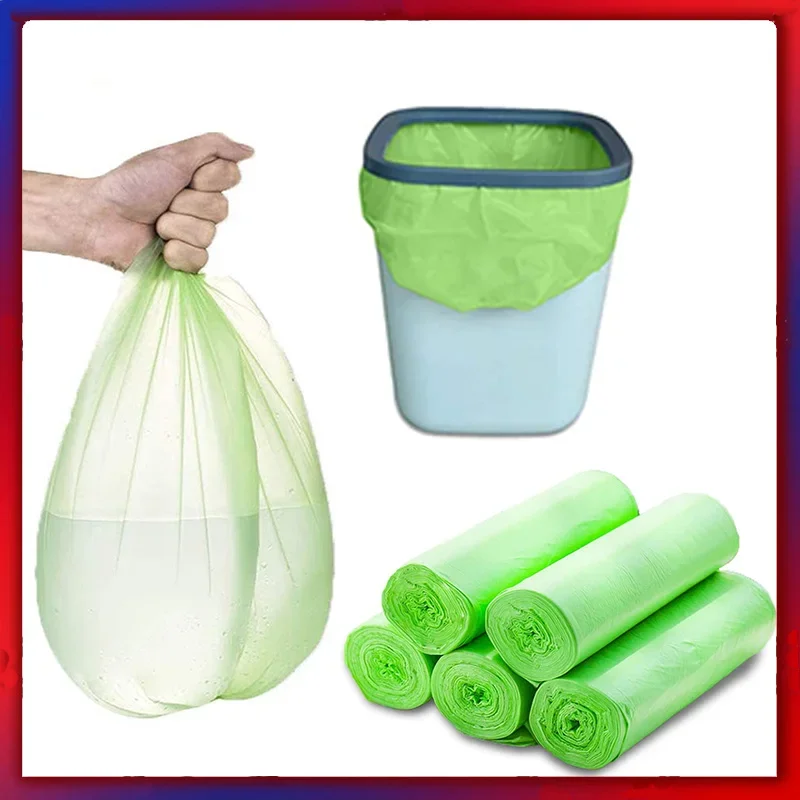 

Disposable Biodegradable Compostable Trash Bags , Recycling Unscented Tall Kitchen Trash Bags for Kitchen, Yard, Lawn,Office