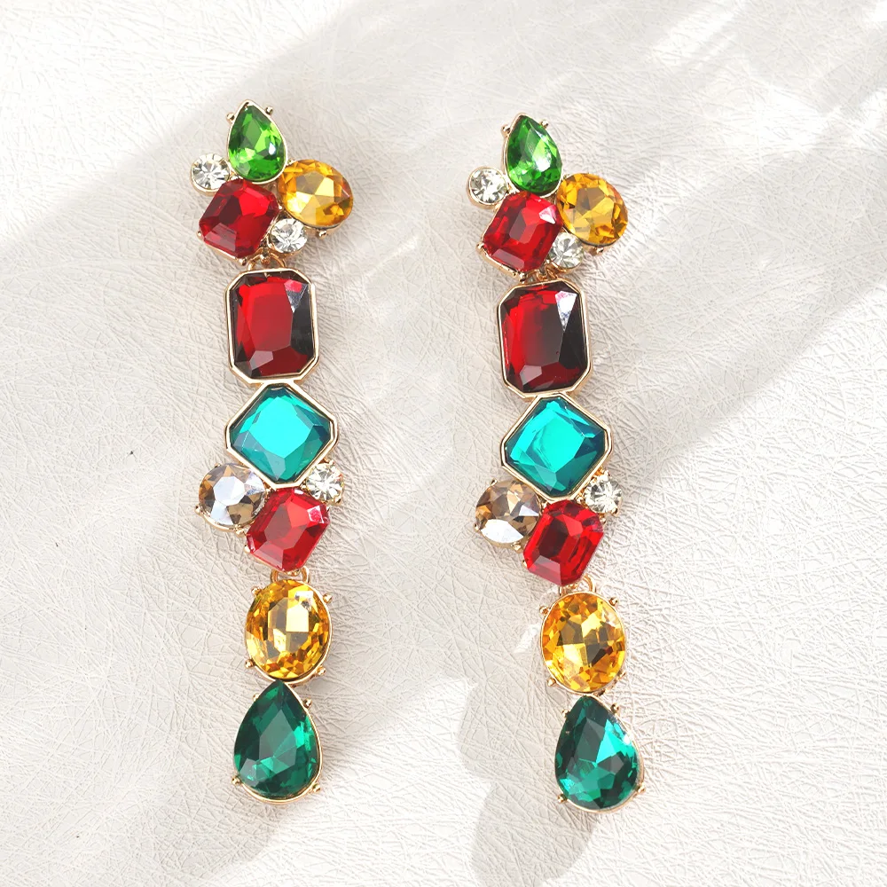 

Earrings for Women Green Fashion Dangle Heart Statement y2k Accessories Hypoallergenic Chunky Jewelry Collection for Birthday