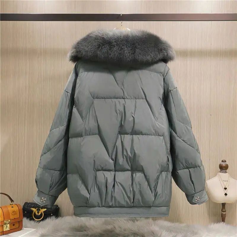 Winter Outdoor Fashion Duck Down Jakcet with Fox Fur Collar CX-G-D-27A