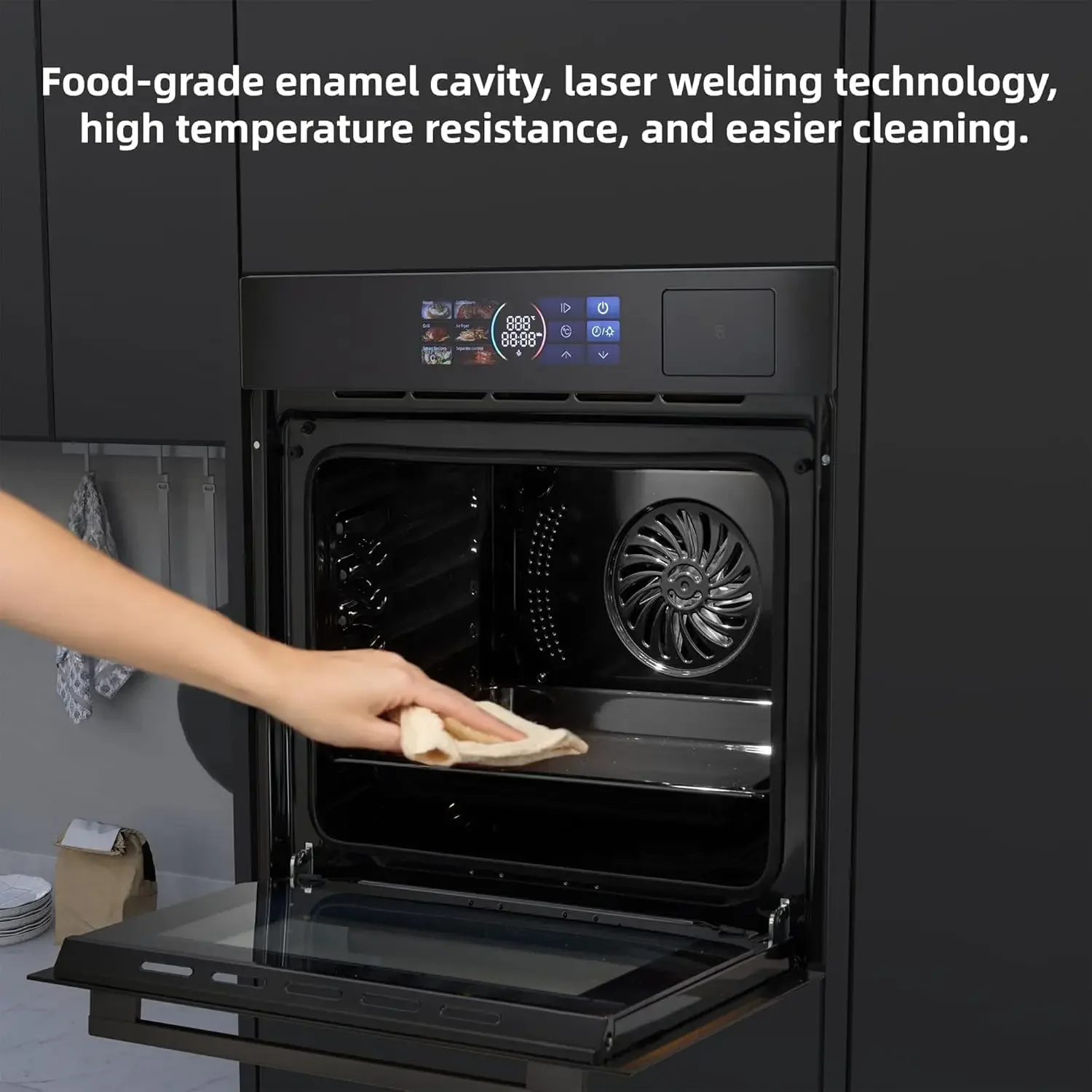 24" Built-in Electric Wall Oven, Built-in Electric Ovens with 108 Smart Menus, 2.5Cu.f Convection Wall Oven in Stainless Steel,