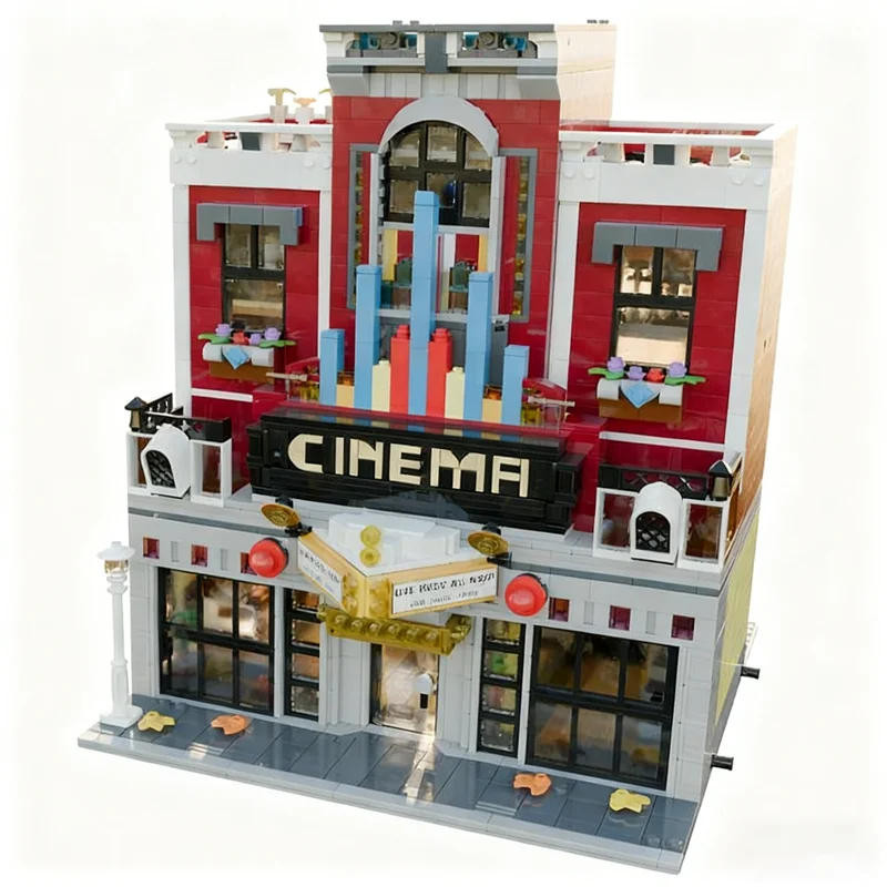 2635 قطعة MOC سينما البديل بناء نادي الجاز وحدات Streetscape نموذج اللبنات البناء هدايا عيد الميلاد لعب الاطفال