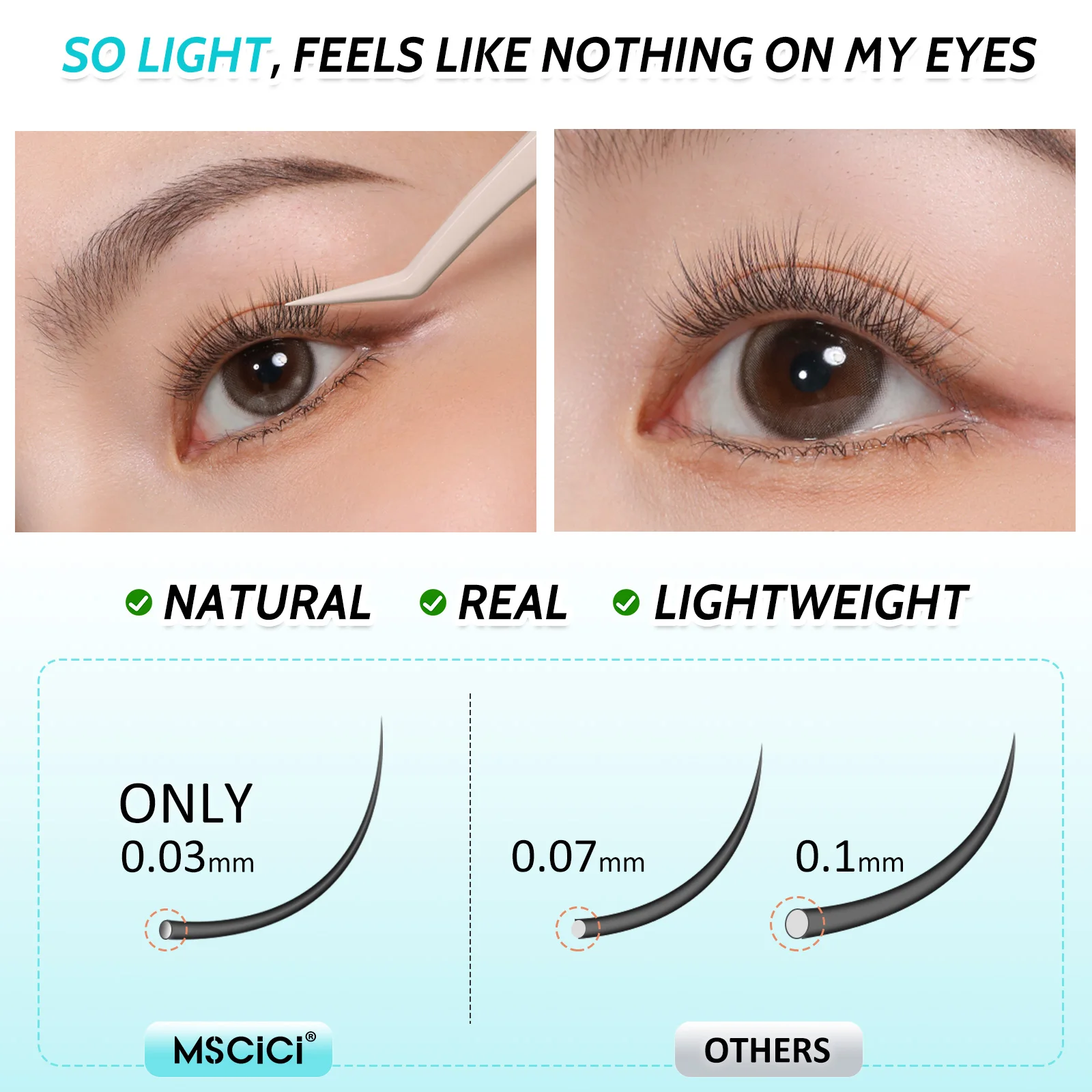 Mscici ترقية تأثير ثلاثي الأبعاد 8-18 مللي متر حليقة فائقة النعومة مقاوم للماء العنقودية DlY رقيق Wispy العنقودية رموش بالمنك عدة رواج Flora3 لاش #3