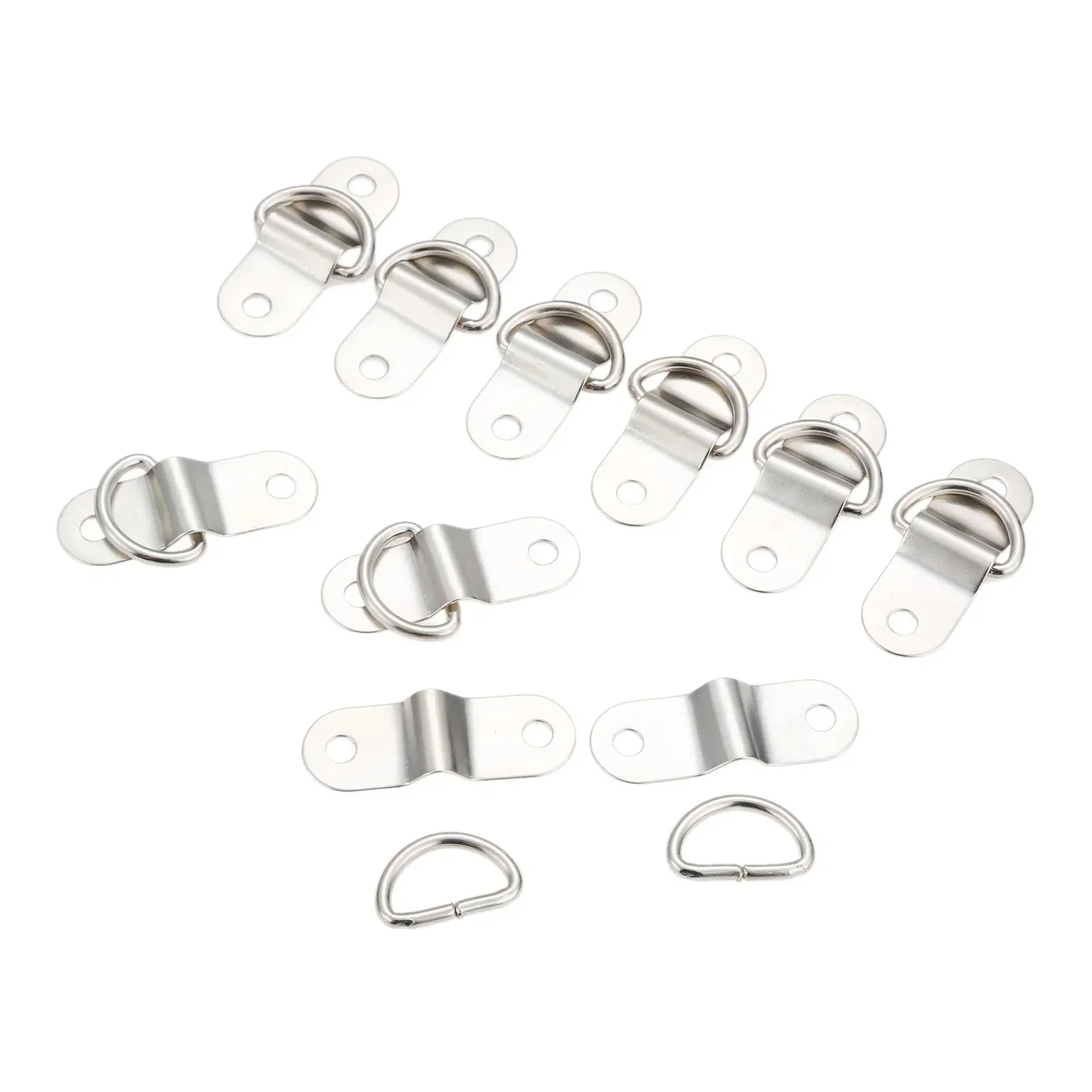 10 Pcs Metal Flat Seamless D Ring Hooks D Button Half Round Buckle Boats Garment Bags Hats DIY Handle Furniture Hardware 46*16mm