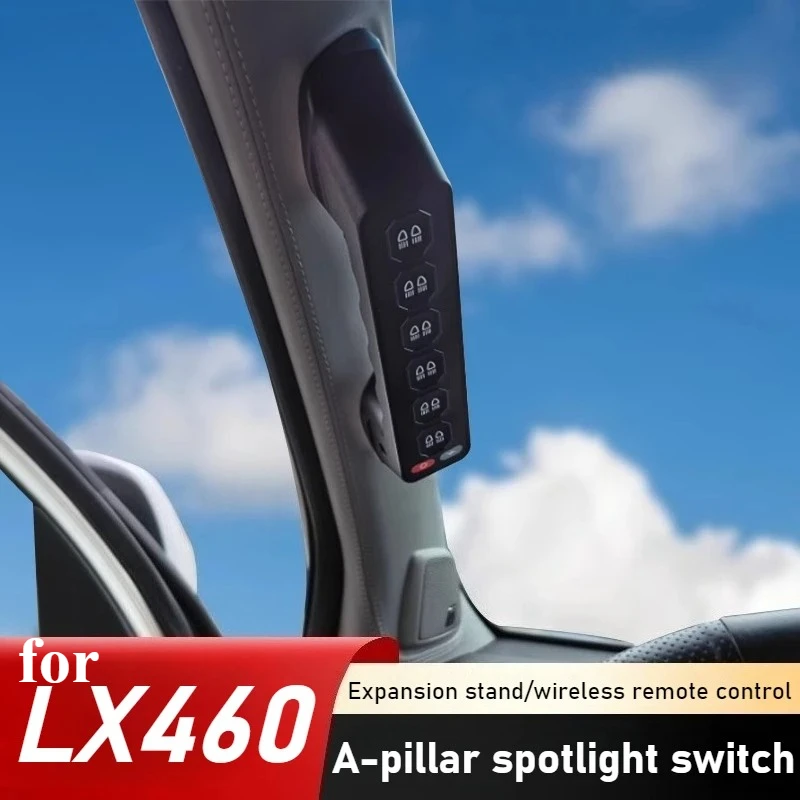 

For Lexus GX460 LX460 Car A-pillar Six-way Handle Switch Off-road Modified Spotlight Integrated Switch Remote Control Accessorie