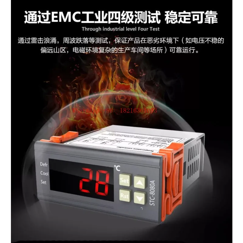 STC-9200A EK-3030 Refrigeration Thermostat, Cold Storage Freezer Defrosting Fan Digital Display Temperature Controller view 4